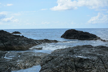 Danao beach resort rock formation and sea water