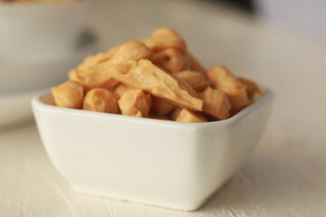 Assorted nice biscuits on the table.