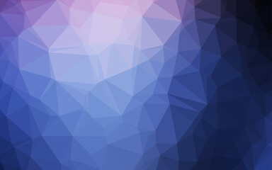 Dark Pink, Blue vector abstract mosaic pattern.