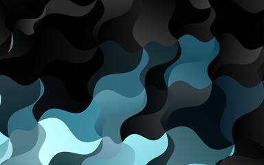 Light BLUE vector template with bent ribbons.