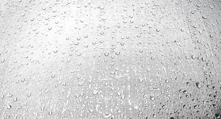 Raindrops on a mosquito net.  Wet.  Background.
