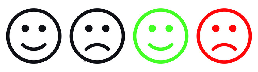 face smile, positive, negative