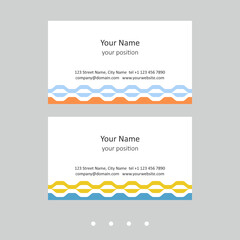 Business card template. Attractive chains in two color schemes.