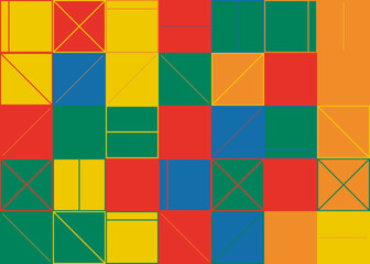 Deconstructed Abstract Vector Pattern Design