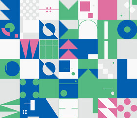 Brutalism Design Abstract Vector Pattern