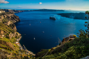 Fototapeta premium Santorini island, varied landscapes, of the island.