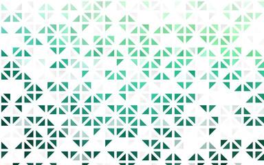 Fototapeta na wymiar Light Green vector seamless texture in triangular style.