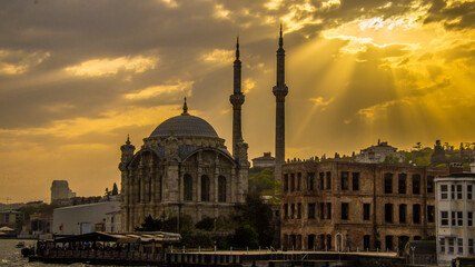 Turkey Istanbul, Mosque in a sunset.