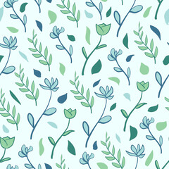 seamless repeating pattern of flowers