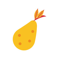 pear fresh fruit flat style icon