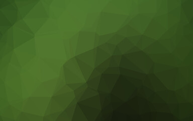 Dark Green vector blurry triangle pattern.
