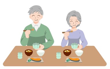 楽しく食事をする高齢者のイラスト Wall Mural Wallpaper Murals Sayukichi 楽しく食事をする高齢者のイラスト Wall Mural Wallpaper Murals Sayukichi