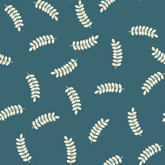 Tropic seamless pattern with color leaves