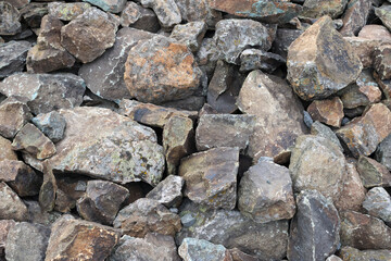 Gray gravel stones.