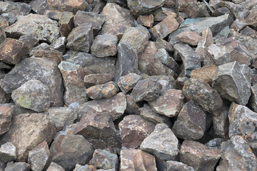 Gray gravel stones.