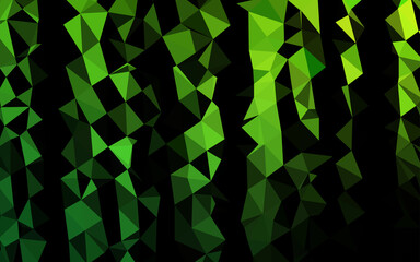 Light Green vector polygonal pattern.