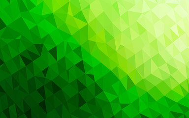 Light Green vector triangle mosaic texture.