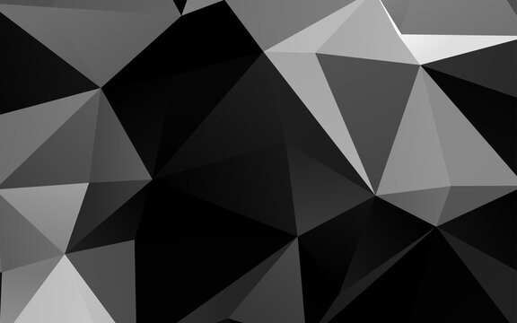 Light Silver, Gray vector low poly texture. © Dmitry