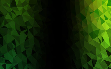 Obraz premium Light Green vector shining triangular pattern.
