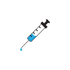 Syringe icon design template vector isolated
