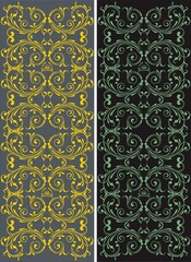 seamless damask pattern with floral pattern