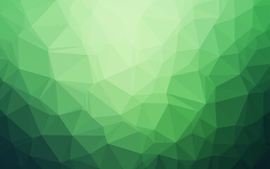 Obraz premium Dark Green vector blurry triangle texture.
