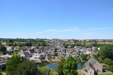 Obraz premium Châteaudun vue panoramique château Loir