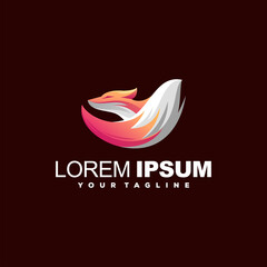 fox gradient color logo design