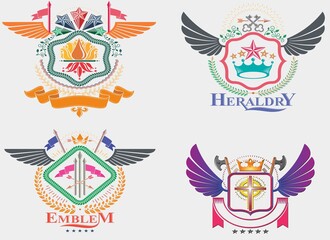 heraldic eagle emblem logo