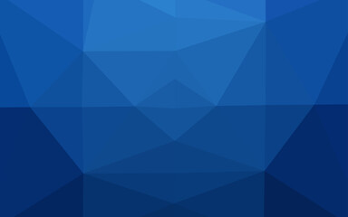 Dark BLUE vector polygon abstract background.