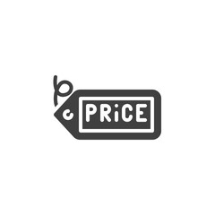 Price tag vector icon. filled flat sign for mobile concept and web design. Price label glyph icon. Symbol, logo illustration. Vector graphics