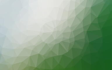 Light Green vector abstract polygonal texture.