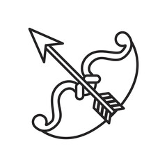 navratri arch line style icon