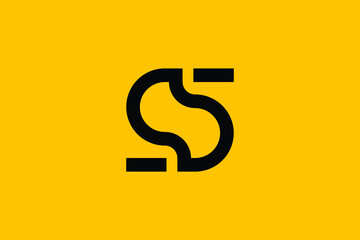 Minimal Innovative Initial S logo and SS logo. Letter S SS creative elegant Monogram. Premium Business logo icon. Black color on background