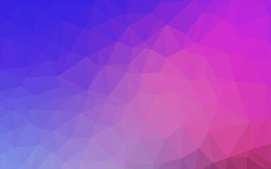 Light Pink, Blue vector polygon abstract background.