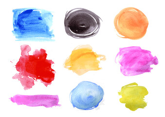 Set of beautiful bright watercolor background