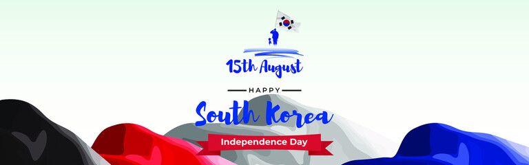 vector illustration for happy south chorea independence day.
