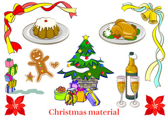 クリスマス素材セット／Christmas material set