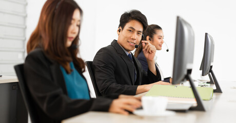 Business customer phone and video call center service.