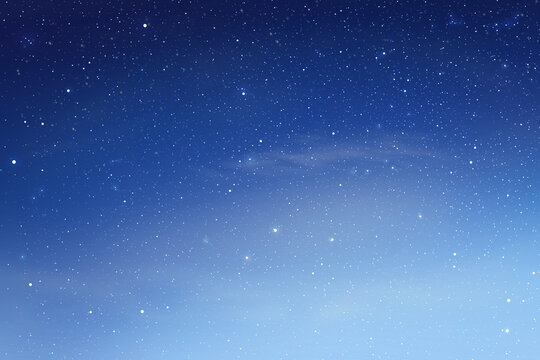 early sky with starry shiny stars in morning light for background