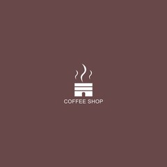 Coffee shop logo. Simple natural home logo design, cafe or restaurant logo, coffee and tea shop for business.