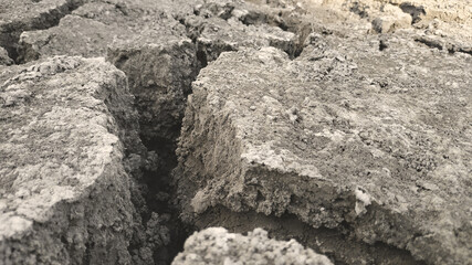 Dry cracked earth