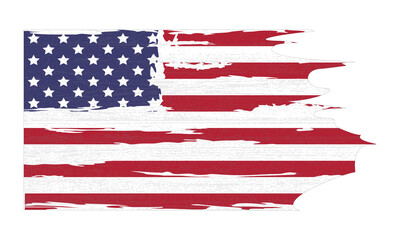 United states of America map with flag. North America. Vector illustration on white background