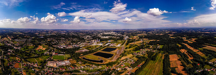 Panorama Jastrzębia Zdroju z lotu ptaka, created by dji camera