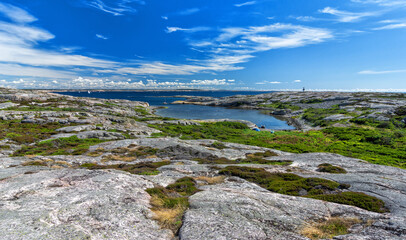 Fototapeta na wymiar Summer landscape over Swedish sea shore
