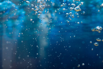 Underwater Bubbles in bright blue waters