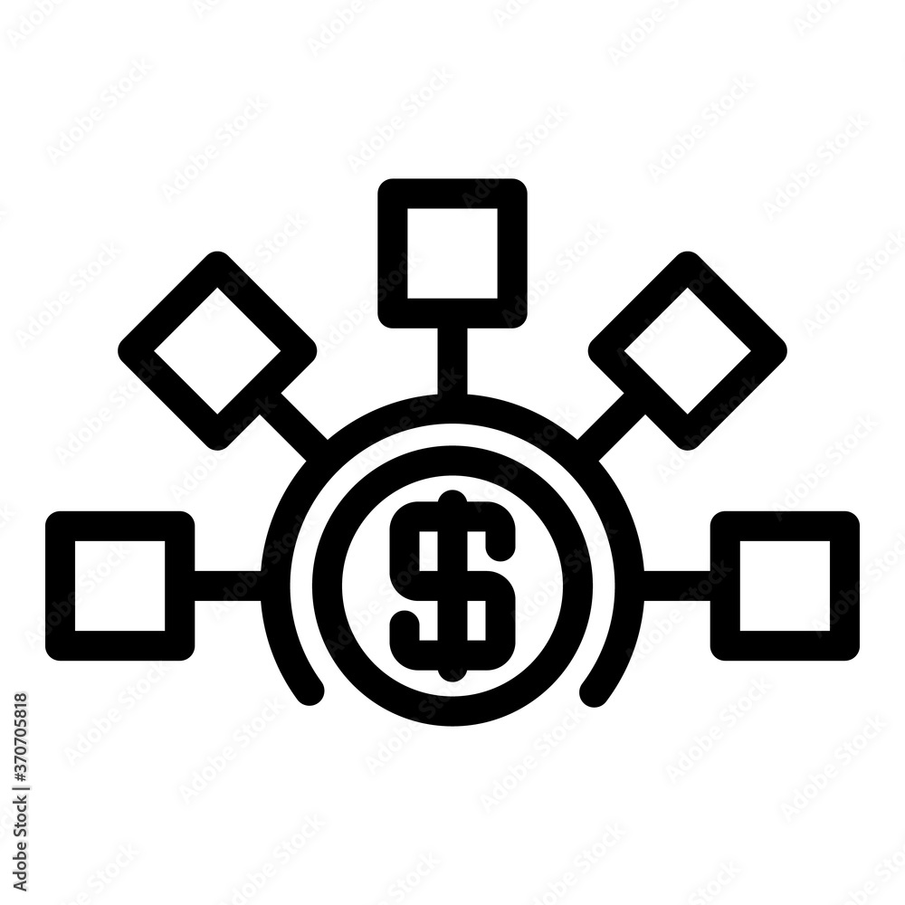 Poster money use icon. outline money use vector icon for web design isolated on white background