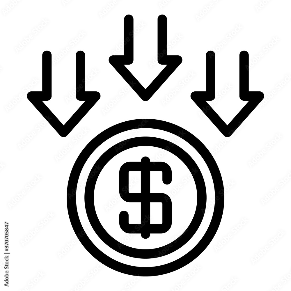 Poster save money icon. outline save money vector icon for web design isolated on white background
