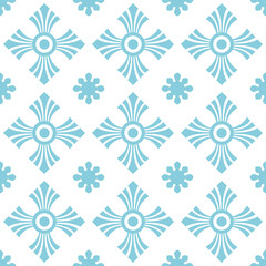 Blue ocean Background, Geometric seamless pattern tiles. Use for design.