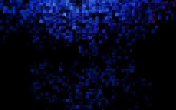 Dark BLUE vector background with rectangles.